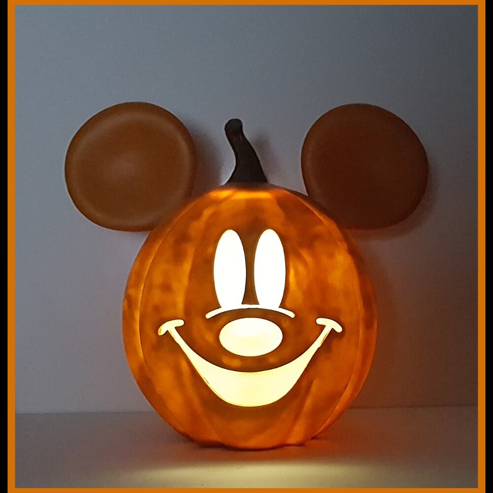 NEW RARE Pottery Barn Kids Large Disney Mickey Mouse Pumpkin Luminary NIB
